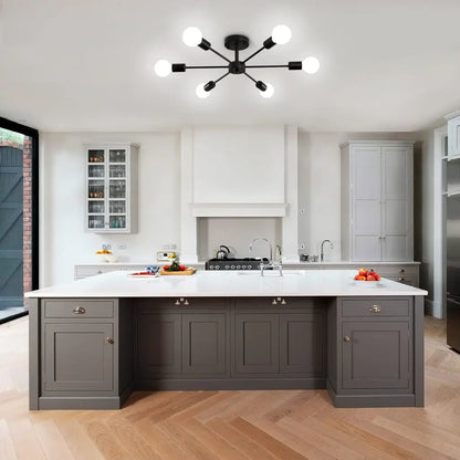 Mikkos Chandelier 6XE27 Black