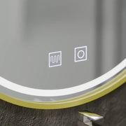Mirror LED round 70cm Touch glanz System Defrost Rama Rose Gold Brudged