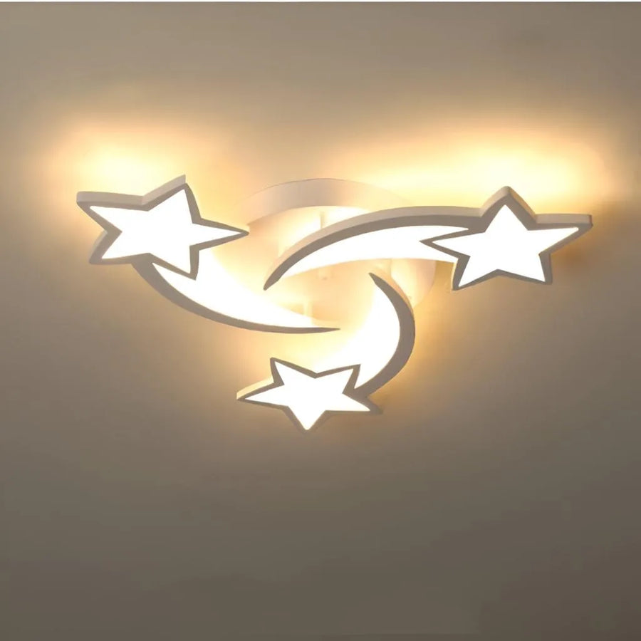 LED chandelier with Ipomoea remote control, 48W, 3 stars, cold/hot/neutral light, unstable, white