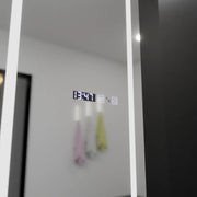 Mirror LED rectangular 45x140cm Giulia Sensor Radar Marcello Dismantic Clock Defrosting System