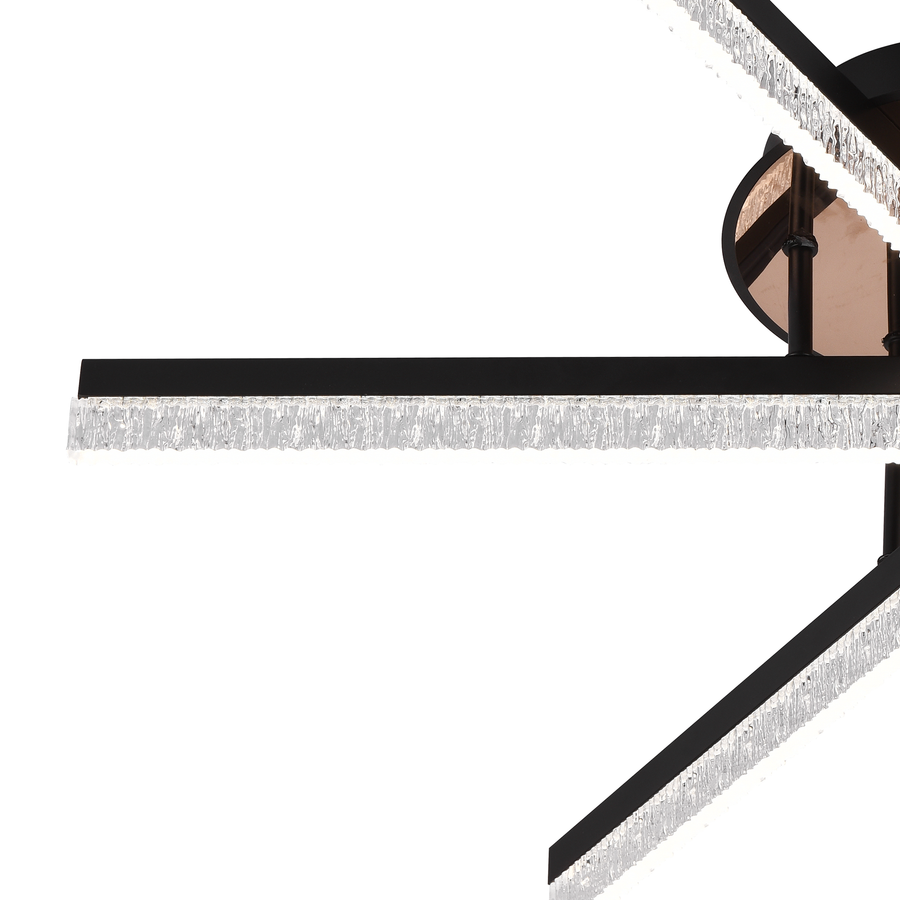 LED Chandelier with Remote Control LT179/3BK, 41W, 3 Elements, Cold/Warm/Neutral Light, Dimmable, Black