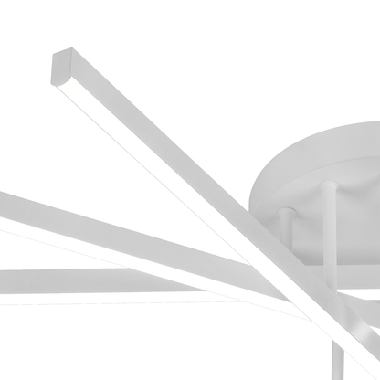 GIO Remote Control LED Chandelier, 65W, 5 Elements, Cold/Cool/Neutral Light, Dimmable, White