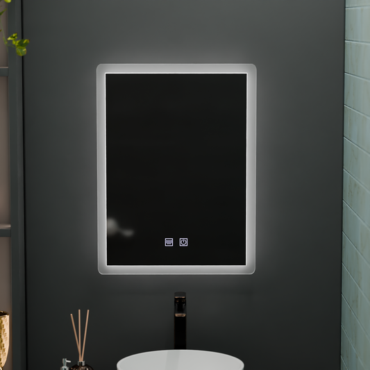 Alecsidra Touch LED Mirror with Defog System 45X60cm