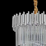 Crystal Chandelier CC110/600x1800, 28xE14, Diameter 60cm, Height 180cm, Chrome and Silver, Adjustable Height, Elegant Design