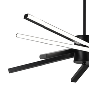 LED Chandelier with Remote Control LT176/5BK, 69W, 5 Elements, Cold/Warm/Neutral Light, Dimmable, Black, Height Adjustable