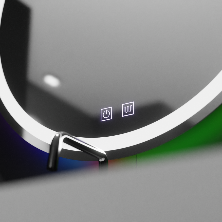 Mirror LED round 60cm spectrum touch rgb disabling system