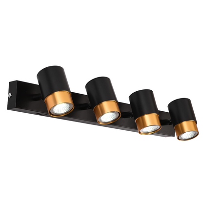 LED Projector with 4 Projectors, 3000K/4000K/6000K, Gold, Metal and Acrylic