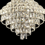 Crystal Chandelier CC6705/500CR 9x E14, Diameter 49cm, Shiny Chrome, Adjustable Height