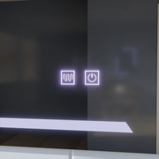 Rectangular LED mirror, 50x70cm, ECLISSA Touch, Demister System, Dimmable