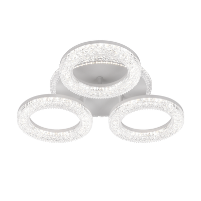 Sigrid LED Chandelier with Remote Control, Dimmable, White, Crystals
