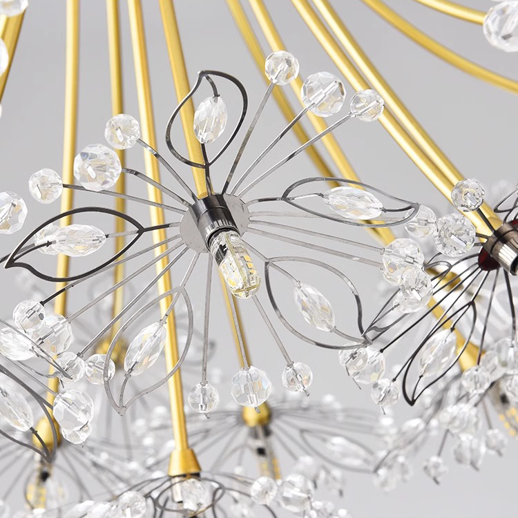 Zetos Crystal Chandelier 13XG4 Gold