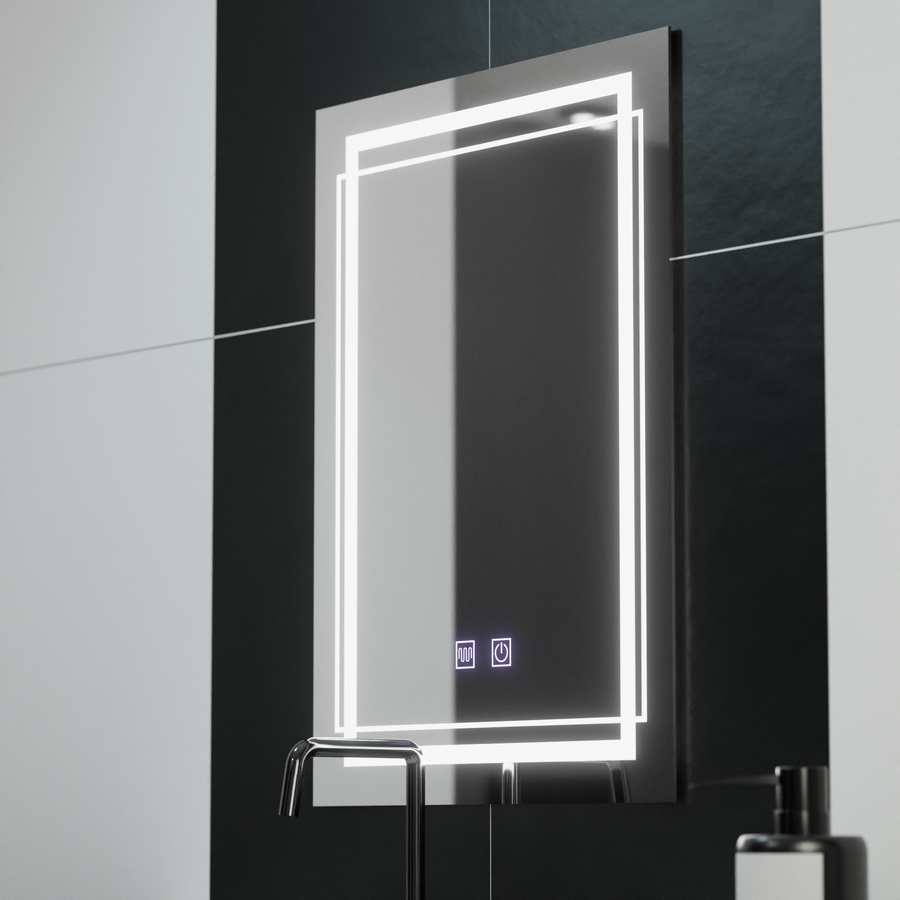 Mirror LED rectangular 50x70cm Touch Koven Disabling System