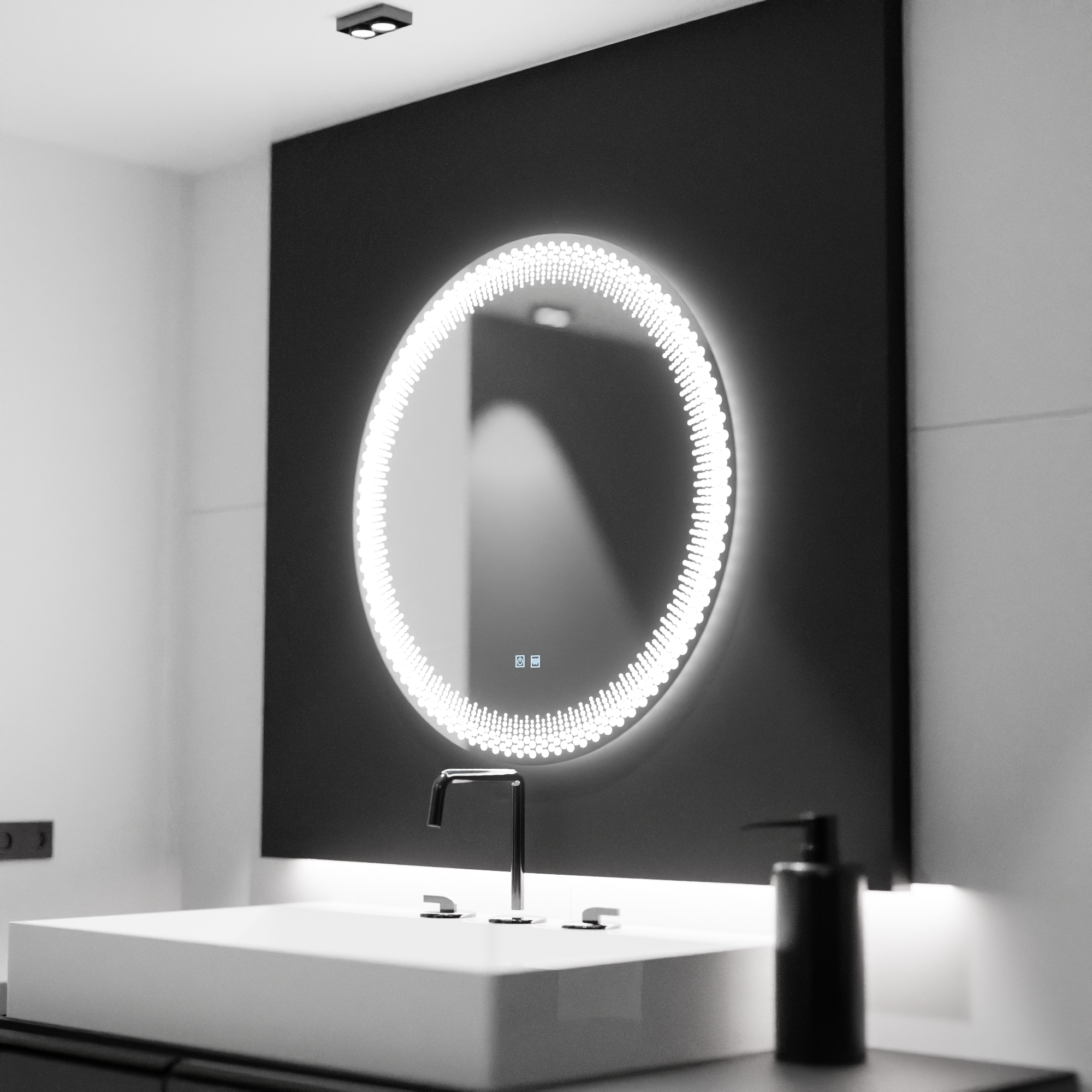 60cm round LED mirror - stellaire touch system unknown disabling
