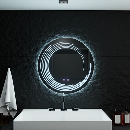 LED Round Mirror 70cm Lira Verità Touch Dimmable Demister System
