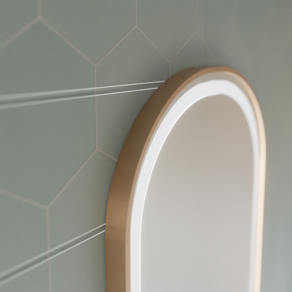 Impora Touch LED Mirror Defog System 50x80 cm Rose Gold Frame