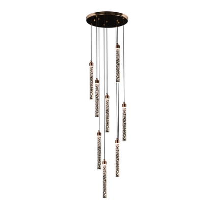 LED Crystal Chandelier 22W, Warm/Neutral/Cold Light, Diameter 25cm Gold CM510/H150XW35