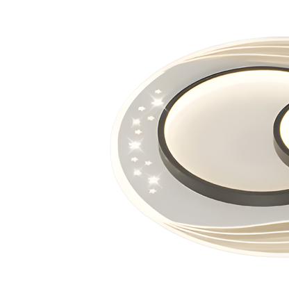 LED Lust with Velura Serpenta remote control, 125W, 3 circles, cold/hot/neutral light, unstable, black