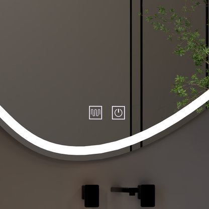 Touch Quassare LED mirror 90x65 cm