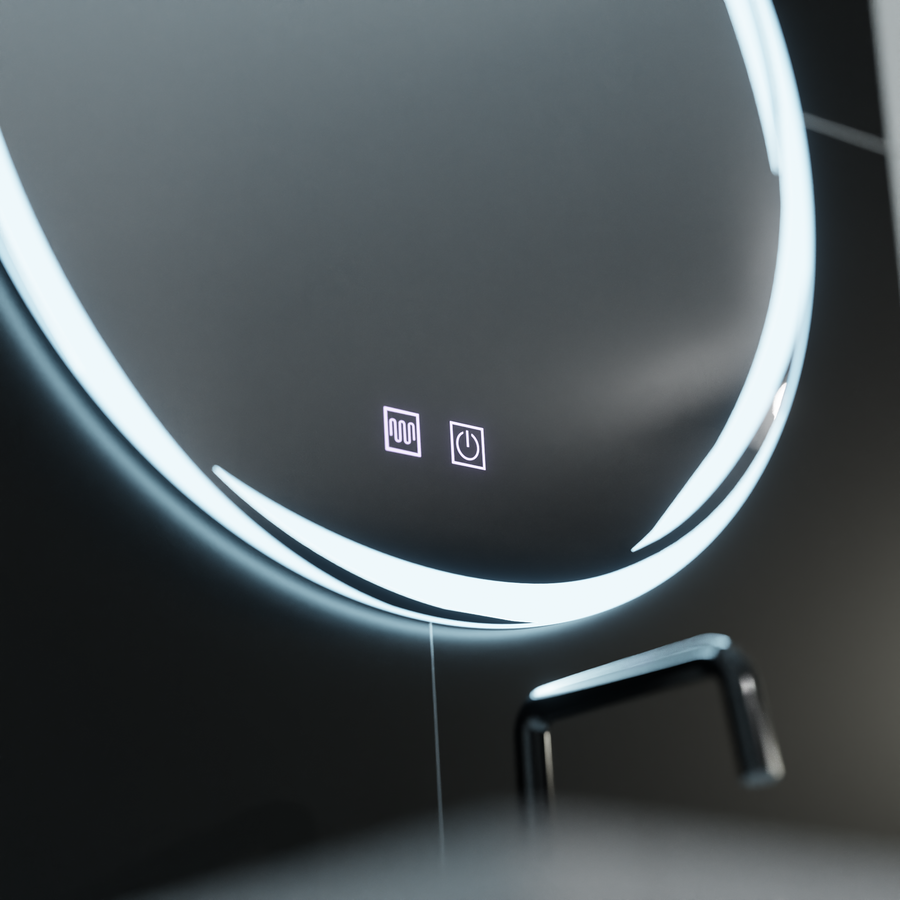 60cm round LED mirror - spirallus touch system unknown disabling