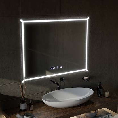 Villay Touch LED Mirror with Defog System 60x80 cm Marcello Funghi Collection 