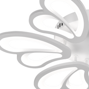 LED Chandelier with Remote Control BLOSSOM, 72W, 6 Petals, Cold/Warm/Neutral Light, Dimmable, White