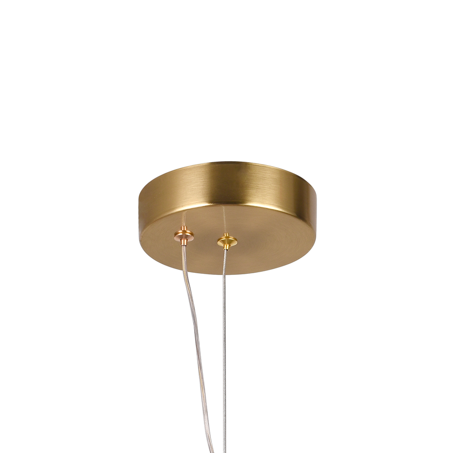 Suspended LED Chandelier LM550/2GD, 11W, Light 3000/4000/6000K, Gold, Adjustable Height