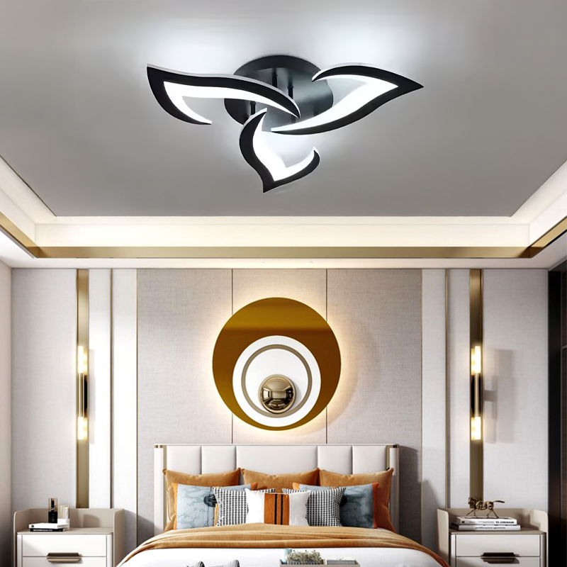 LED Chandelier LT660/3BK, 3 Elements, 32W, Light 3000/4000/6000K, Black, Adjustable Height