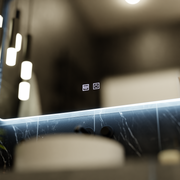 ARTEA Touch Rectangular LED Mirror, 80X60cm, Demister System, Dimmable, Race Light 6000K