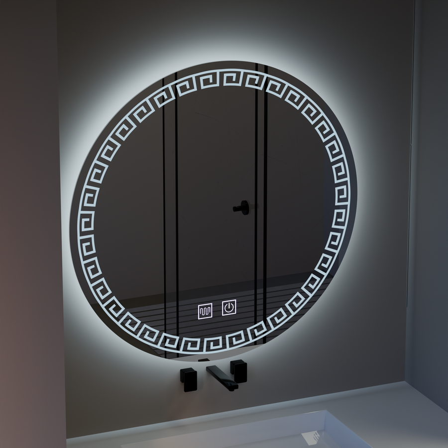 Rectangular LED mirror 70cm orhina touch system disabling