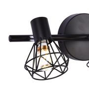 Chandelier with Lampshade, GRACIE, LC365/4BK, Diamond, 4xE14, Black, Metal