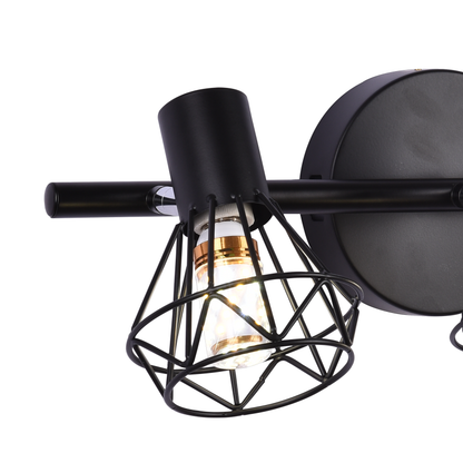 Chandelier with Lampshade, GRACIE, LC365/4BK, Diamond, 4xE14, Black, Metal