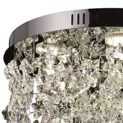 Crystal LED Chandelier LLC212/400BU Round, 22W, Cold/Warm/Neutral Light, Crystals, Shiny Chrome