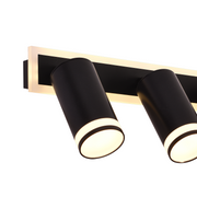 Ellen LED Chandelier Cold/Warm/Neutral Light Adjustable Projector Acrylic and Black Metal