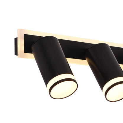 Ellen LED Chandelier Cold/Warm/Neutral Light Adjustable Projector Acrylic and Black Metal