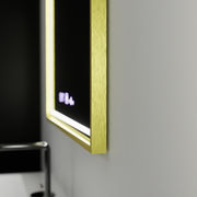 LED rectangular LED mirror 80x60cm Crystallo Motionglow Marcello Dimable Clock Defrosting System