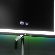 Mirror LED rectangular 60cm spectrum touch rgb disabling system