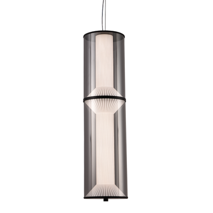 Suspended LED Chandelier with Remote Control 48W, LM511/2BK, Adjustable Height, Warm/Cold/Neutral Light, White, Metal