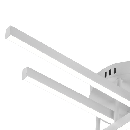 GIO Remote Control LED Chandelier, 54W, 4 Elements, Cold/Cool/Neutral Light, Dimmable, White