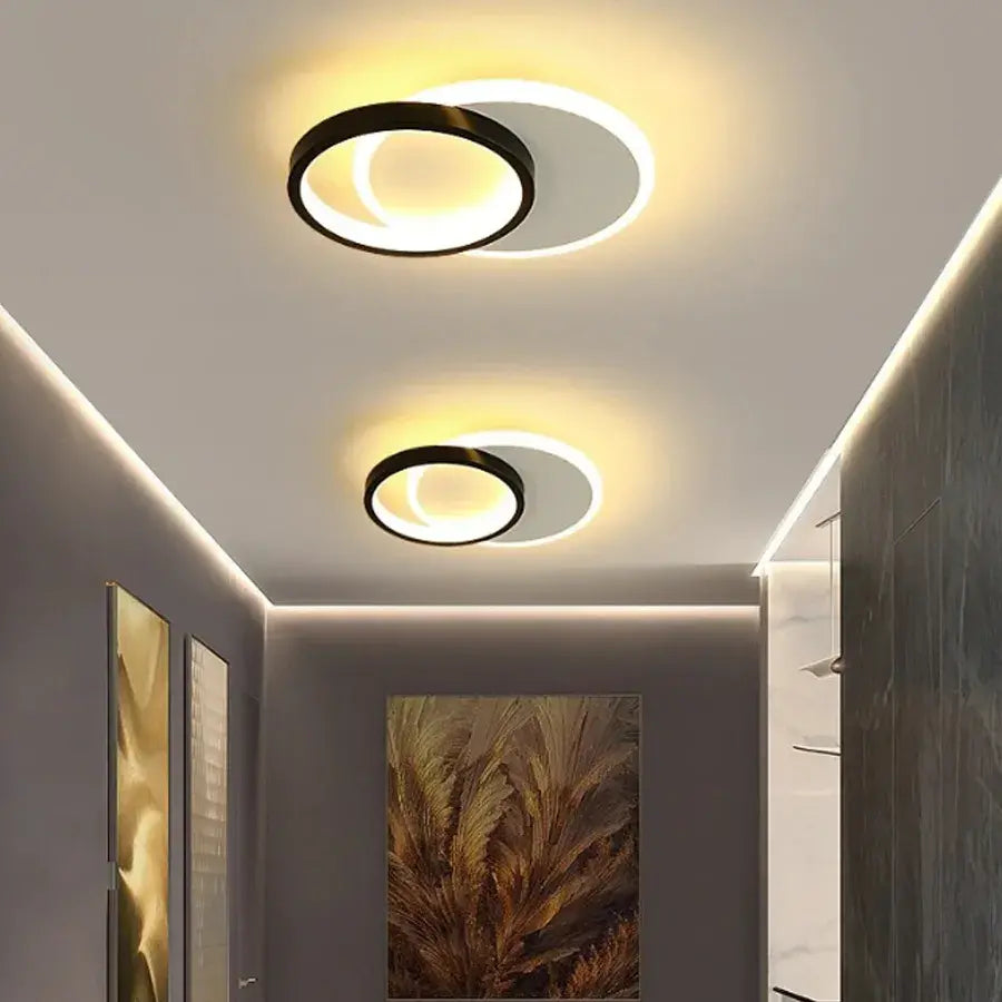 Apply LED Smalon, 27W, 2 circles, cold/hot/neutral light, black and white