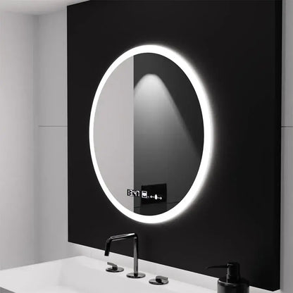 Mirror LED Round 50cm Giulia Sensor MotionGlow Marcellow System Defrosting Clock & Dimable Thermometer