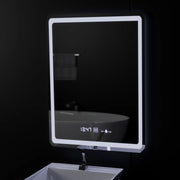 Rectangular LED mirror 60x80cm Motionglow sensor Marcellow Wizz System Defrosting Clock & Dimable Thermometer