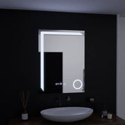 Mirror LED rectangular 60x80cm precision motionglow marcello system disabilities & thermometer of the caimimic glass