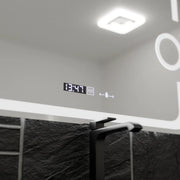 Mirror LED rectangular 80x60cm eclat Motionglow Marcello Clock Defrition System & Wolf thermometer Dimable Cosmetic