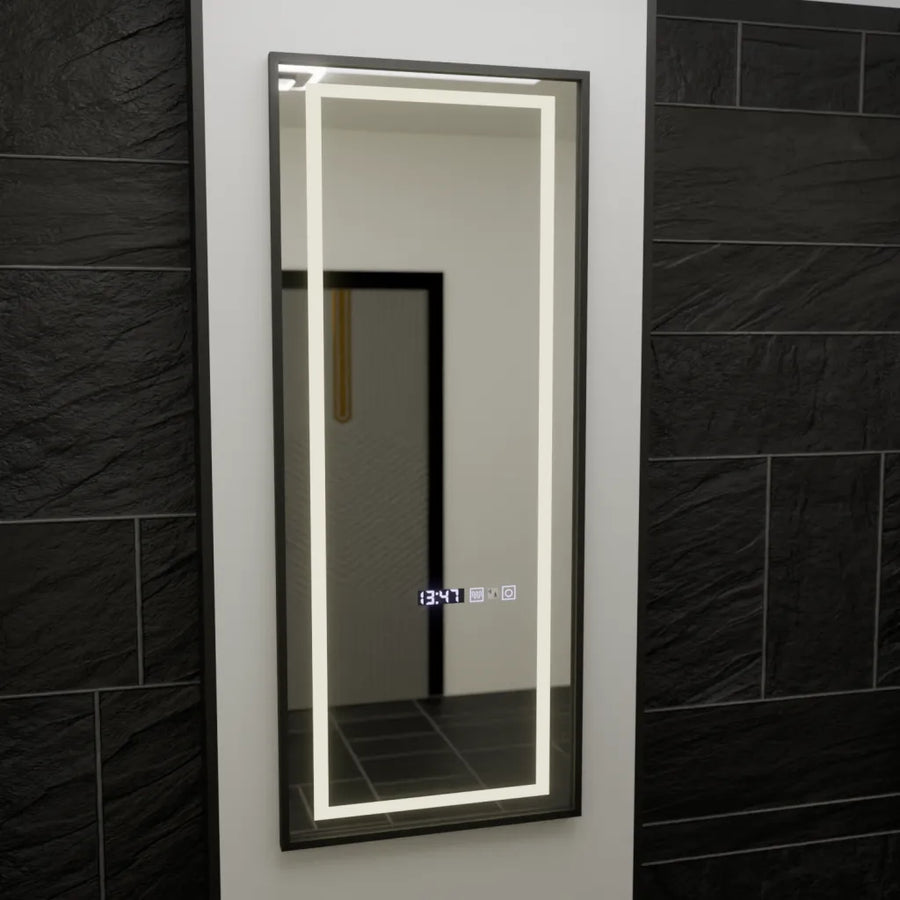 Mirror LED rectangula 60x150cm Bianca Sensor Radar Marcello Clock Defrost & Dimable Thermometer