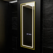 Mirror LED rectangular 45x140cm Elena Marcello Sensor Radar System Defrosting Clock & Dimable Thermometer