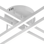 GIO Remote Control LED Chandelier, 54W, 4 Elements, Cold/Cool/Neutral Light, Dimmable, White