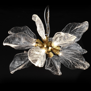 MARTINEZ Linear Luxe Crystal Chandelier, Diameter 35cm, 4x E14, Glossy Gold
