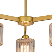 Modern Classic Chandelier LC110/3GD with Crystal, 3x E27, Gold, Metal and Crystal