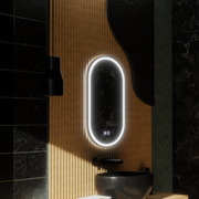 Oval LED mirror, 50x100cm, Velara Touch, Demister System, Dimmable