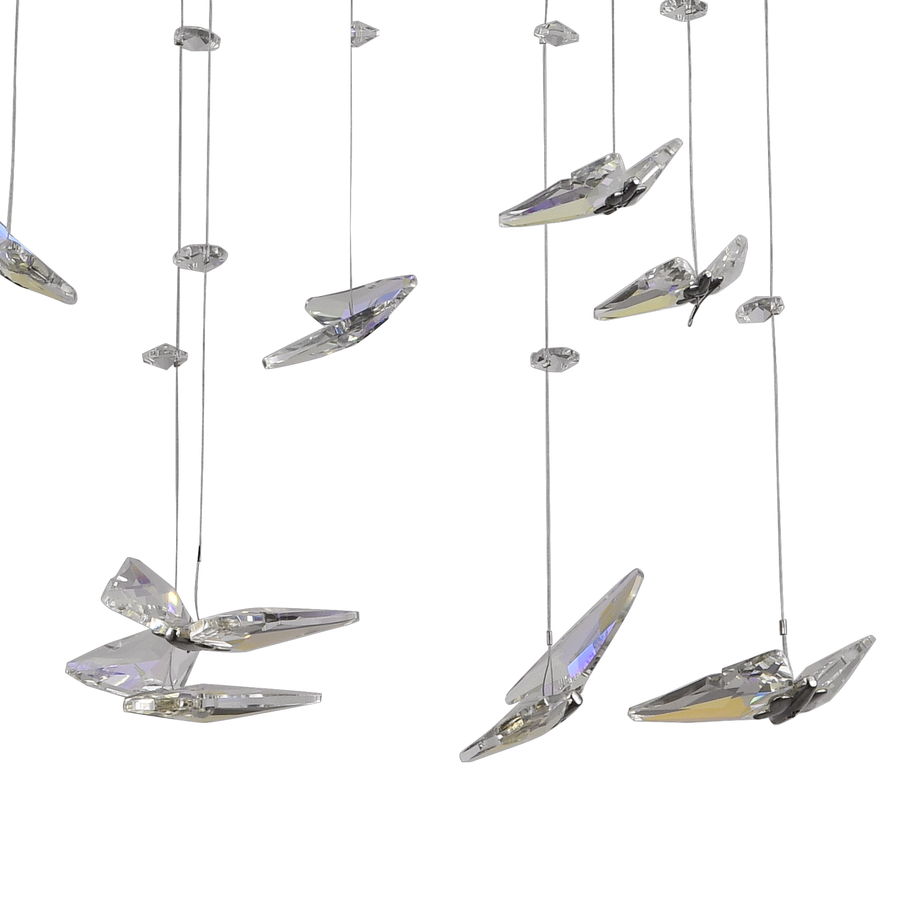 Crystal LED Chandelier with Remote Control Latifah 118W Silver